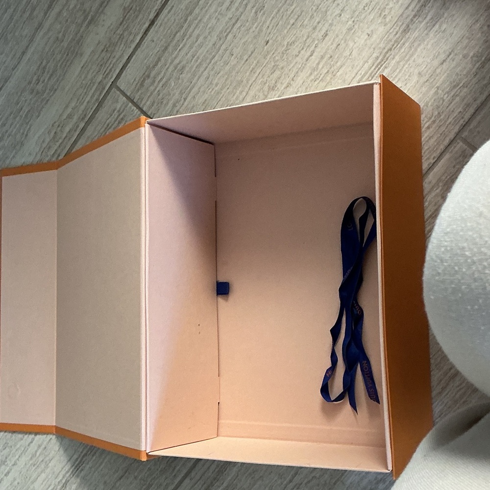 Louis Vuitton Vibrant Orange Box with Black Lettering